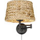 Eleanor 13 inch 100.00 watt Matte Black Adjustable Sconce Wall Light 